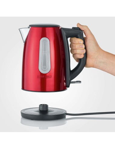 Hervidor eléctrico de acero rojo 1 L