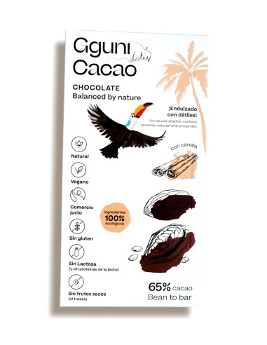 65% Chocolate con Canela Gguni endulzado con dátiles