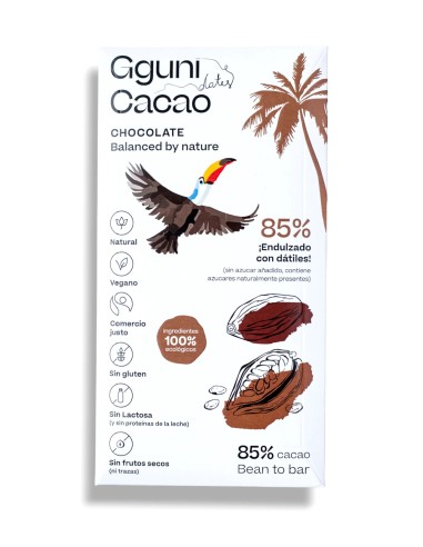 85% Chocolate Gguni endulzado con dátiles