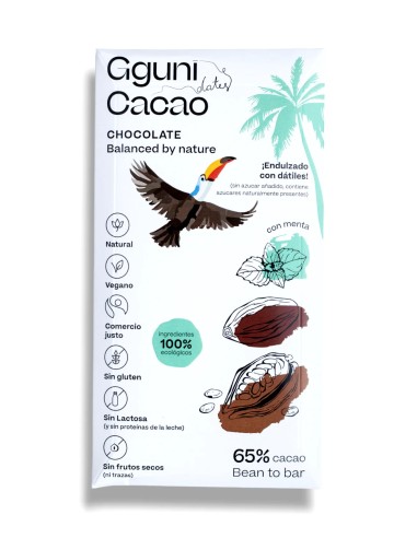 65% Chocolate con Menta Gguni endulzado con dátiles