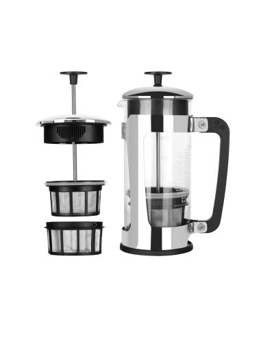 Cafetera P5 French Press vidrio y acero 532 ml