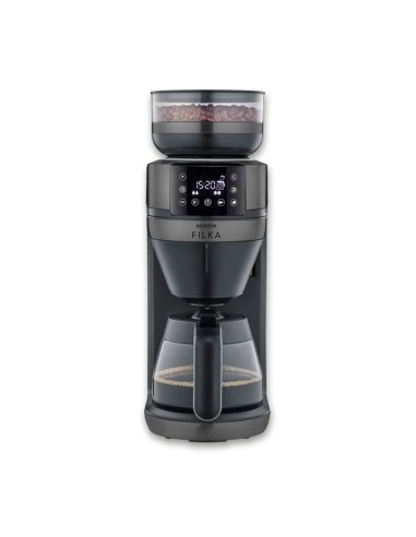 Cafetera de filtro automática FILKA Dark Inox con Jarra de Cristal