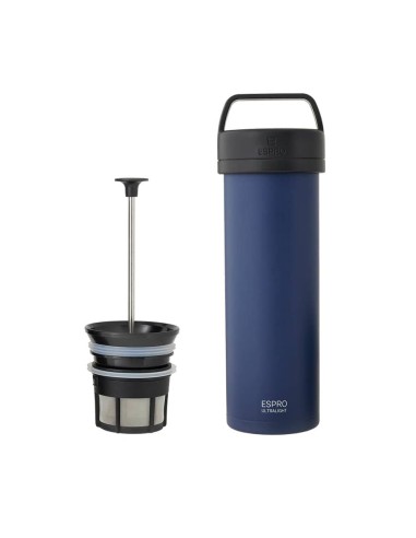 Cafetera P0 Travel Coffee Press Aegean Blue 470 ml