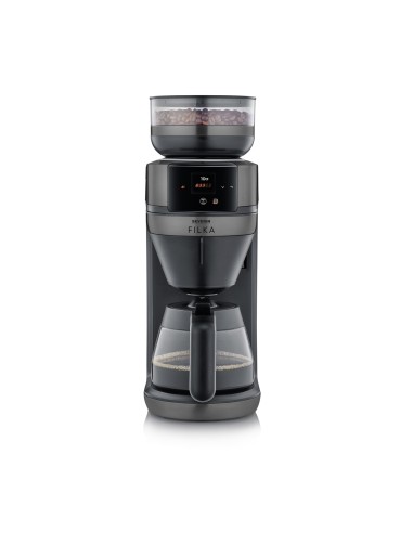 Cafetera de filtro automática FILKA Dark Inox con Jarra de Cristal